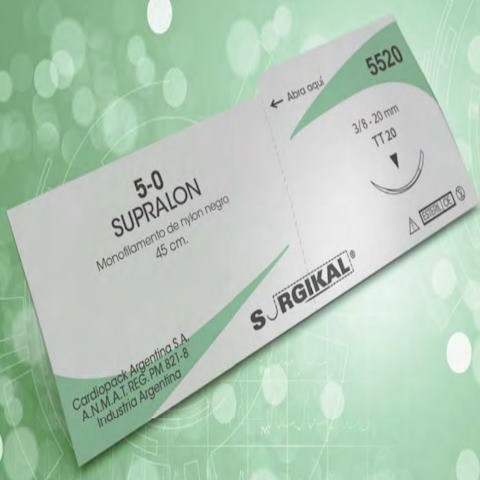 Aguj est nylon n/abs 5-0 3/8 15mm 24u.